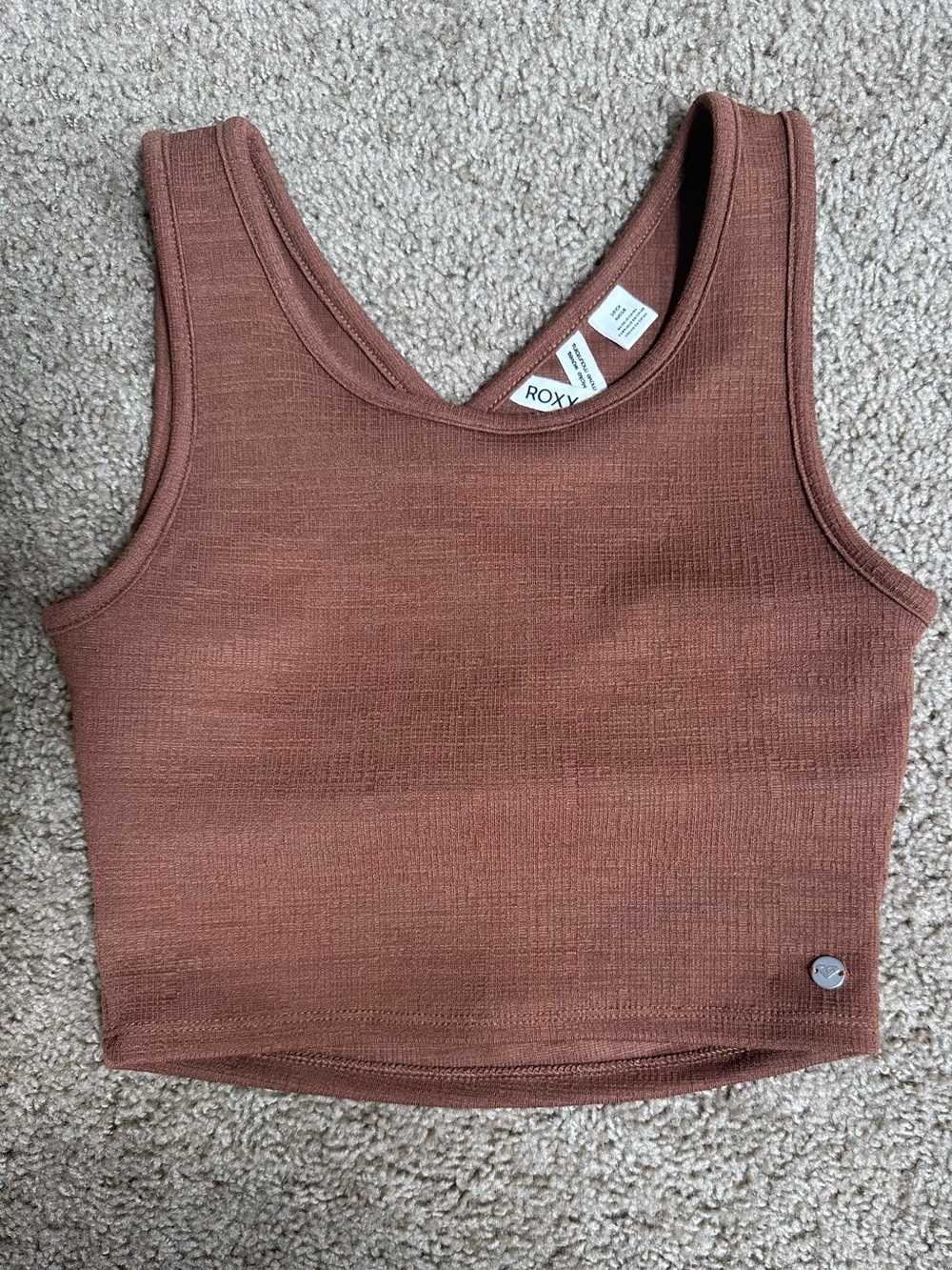Roxy Rust Crop Tank w cute back!